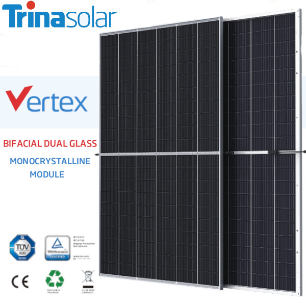 Panel Solar Mono Perc Trina 120 celdas 585Wp Bifacial - TSM-585DEG20